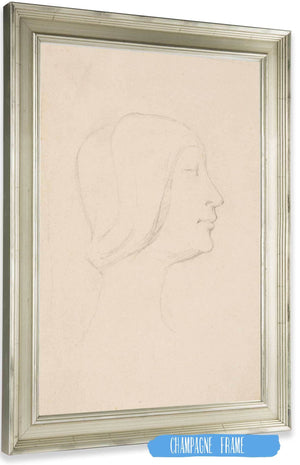 16" x 24" / Champagne Frame Cutler West Studie Efter Francesco Lauranas Buste Af Eleonora Daragona I Museet I Palermo en Face by La Ring