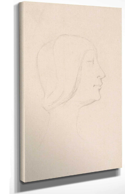 16" x 24" / Stretched Canvas Wrap Cutler West Studie Efter Francesco Lauranas Buste Af Eleonora Daragona I Museet I Palermo en Face by La Ring