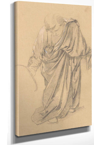 16" x 24" / Stretched Canvas Wrap Cutler West Study of the Figure of St John to the Painting Entombment by Jozef Simmler