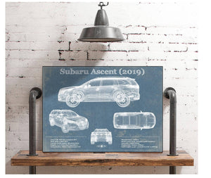 Cutler West Subaru Ascent 2019 Blueprint Vintage Auto Print