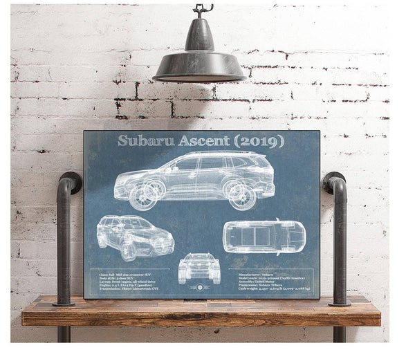 Cutler West Subaru Ascent 2019 Blueprint Vintage Auto Print