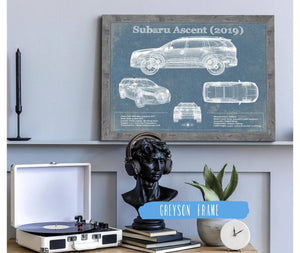 Cutler West Subaru Ascent 2019 Blueprint Vintage Auto Print