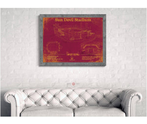 Cutler West Sun Devil Stadium Wall Art - Vintage Arizona State Sun Devils Art