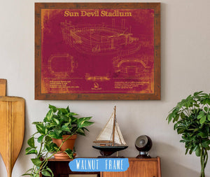 Cutler West Sun Devil Stadium Wall Art - Vintage Arizona State Sun Devils Art