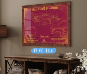 Cutler West Sun Devil Stadium Wall Art - Vintage Arizona State Sun Devils Art