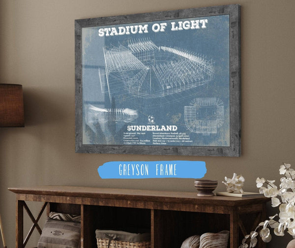 14" x 11" / Greyson Frame Cutler West Sunderland AFC Stadium Of Light Soccer Print