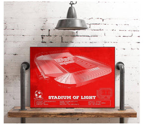 Cutler West Sunderland AFC Stadium Of Light Soccer Team Color Print