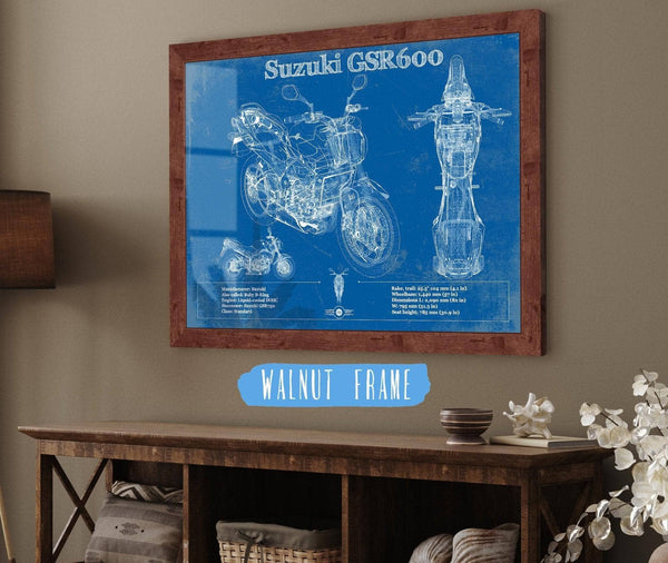 Cutler West Suzuki GSR600 Blueprint Motorcycle Patent Print