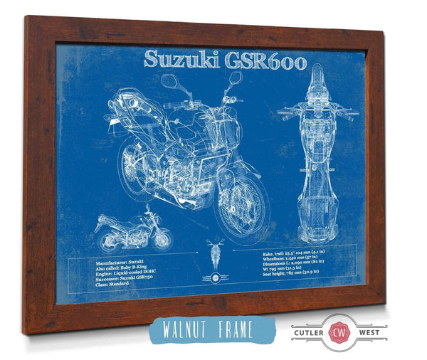 Cutler West Suzuki GSR600 Blueprint Motorcycle Patent Print