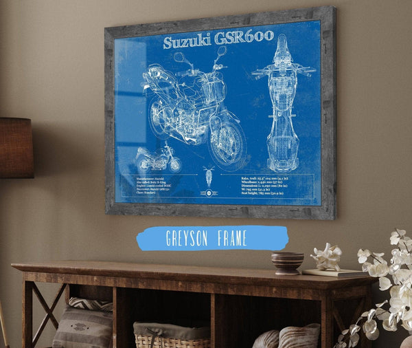 Cutler West Suzuki GSR600 Blueprint Motorcycle Patent Print