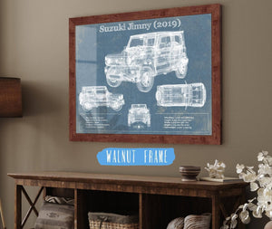 Cutler West Suzuki Jimney 2019 Vintage Blueprint Auto Print