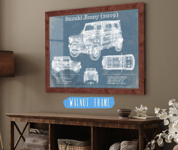 Cutler West Suzuki Jimney 2019 Vintage Blueprint Auto Print