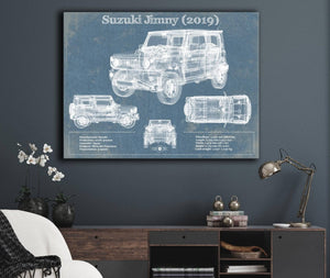 Cutler West Suzuki Jimney 2019 Vintage Blueprint Auto Print