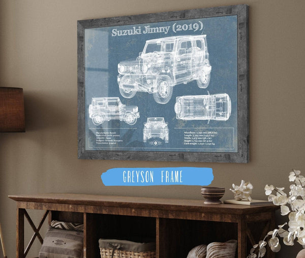 Cutler West Suzuki Jimney 2019 Vintage Blueprint Auto Print