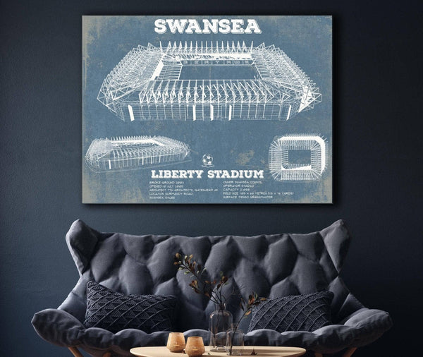 Cutler West Swansea City Football Club- Liberty Stadium Soccer Print