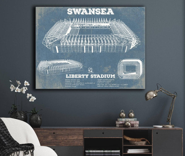 Cutler West Swansea City Football Club- Liberty Stadium Soccer Print