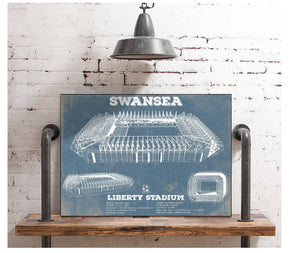Cutler West Swansea City Football Club- Liberty Stadium Soccer Print