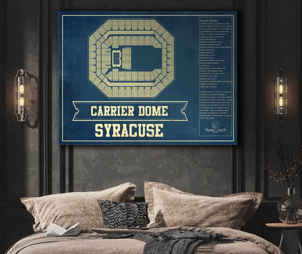 Cutler West Syracuse Orange - Carrier Dome Seating Chart - College Basketball Blueprint Art