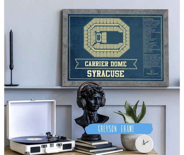 Cutler West Syracuse Orange - Carrier Dome Seating Chart - College Basketball Blueprint Art