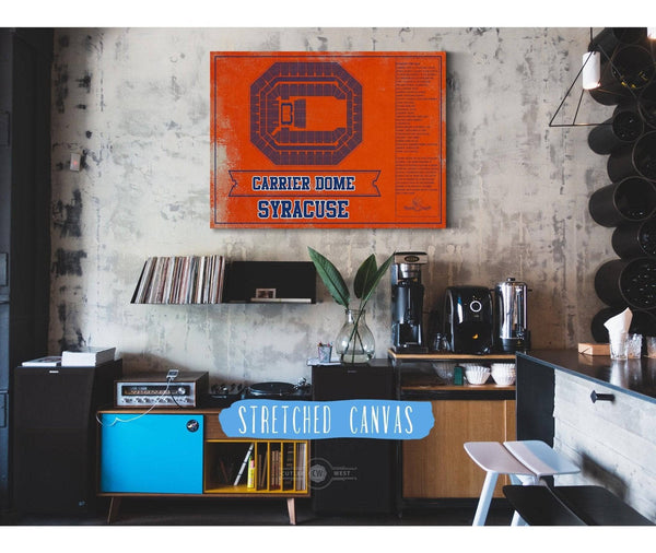 Cutler West Syracuse Orange - Carrier Dome Seating Chart - College Basketball Blueprint Team Color Art