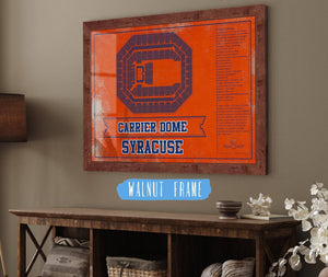 Cutler West Syracuse Orange - Carrier Dome Seating Chart - College Basketball Blueprint Team Color Art