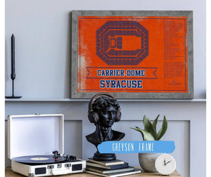 Cutler West Syracuse Orange - Carrier Dome Seating Chart - College Basketball Blueprint Team Color Art