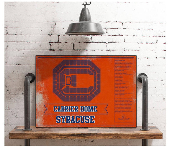 Cutler West Syracuse Orange - Carrier Dome Seating Chart - College Basketball Blueprint Team Color Art