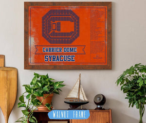 Cutler West Syracuse Orange - Carrier Dome Seating Chart - College Basketball Blueprint Team Color Art
