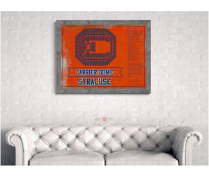 Cutler West Syracuse Orange - Carrier Dome Seating Chart - College Basketball Blueprint Team Color Art