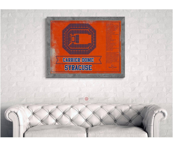 Cutler West Syracuse Orange - Carrier Dome Seating Chart - College Basketball Blueprint Team Color Art