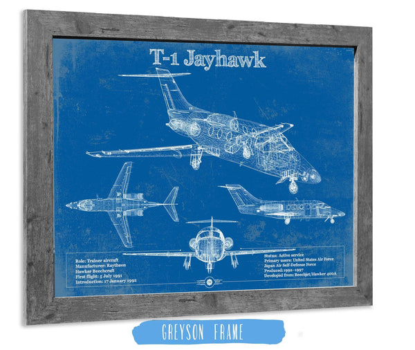 14" x 11" / Greyson Frame Cutler West T-1 Jayhawk Vintage Blueprint Coffee Cup