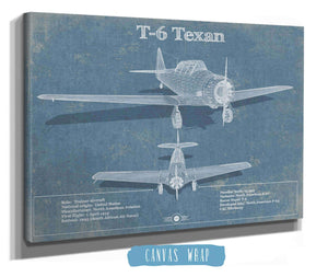 Cutler West T-6 Texan Aircraft Blueprint Original Military Wall Art