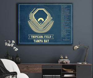 Cutler West Tampa Bay Rays - Tropicana Field Vintage Baseball Print