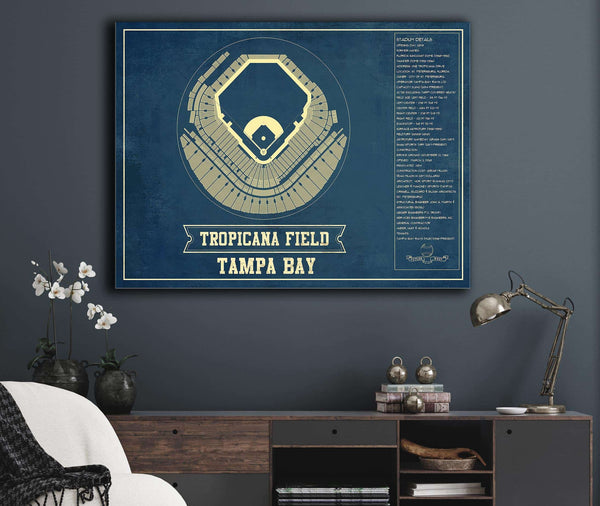 Cutler West Tampa Bay Rays - Tropicana Field Vintage Baseball Print