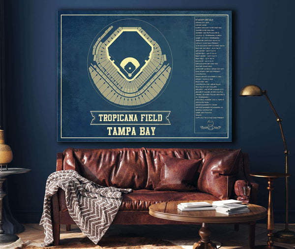 Cutler West Tampa Bay Rays - Tropicana Field Vintage Baseball Print