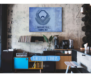 Cutler West Tampa Bay Rays - Tropicana Field Vintage Baseball Print - Team Color