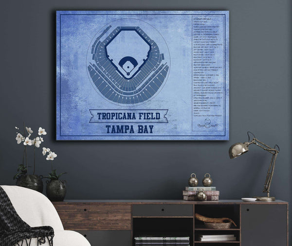 Cutler West Tampa Bay Rays - Tropicana Field Vintage Baseball Print - Team Color