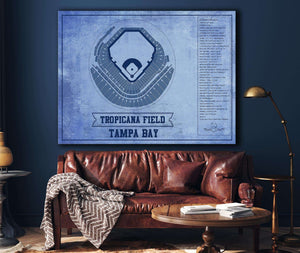 Cutler West Tampa Bay Rays - Tropicana Field Vintage Baseball Print - Team Color
