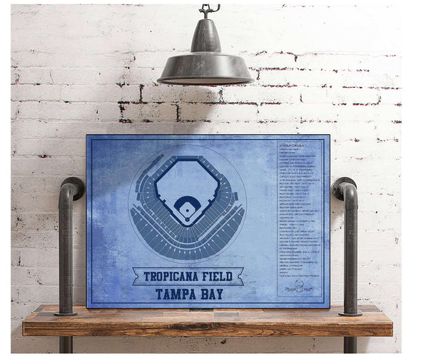 Cutler West Tampa Bay Rays - Tropicana Field Vintage Baseball Print - Team Color
