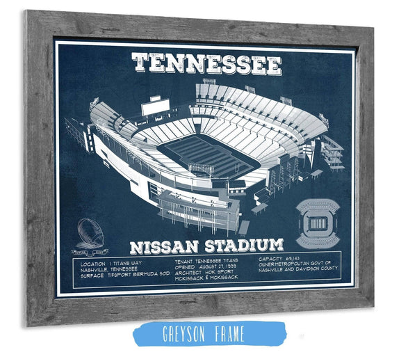 14" x 11" / Unframed Cutler West Tennessee Titans Nissan Stadium - Vintage Football Print 1