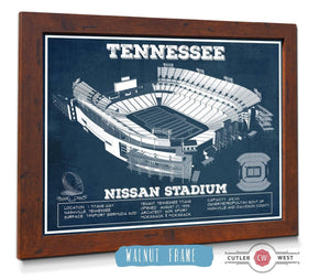14" x 11" / Unframed Cutler West Tennessee Titans Nissan Stadium - Vintage Football Print 1