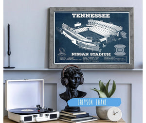 14" x 11" / Unframed Cutler West Tennessee Titans Nissan Stadium - Vintage Football Print 1