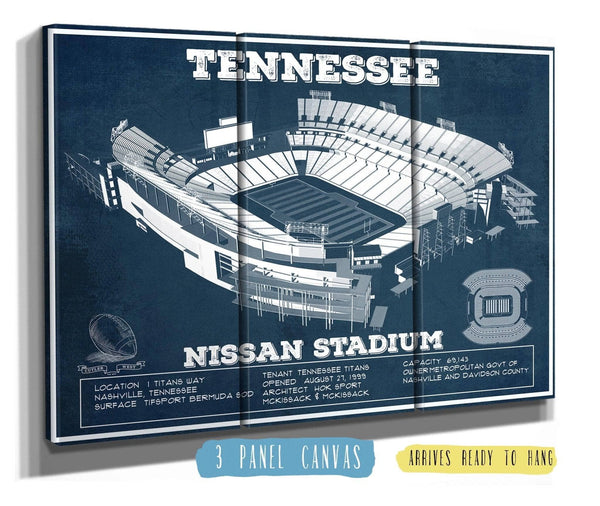 14" x 11" / Unframed Cutler West Tennessee Titans Nissan Stadium - Vintage Football Print 1
