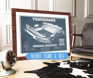 14" x 11" / Unframed Cutler West Tennessee Titans Nissan Stadium - Vintage Football Print 1