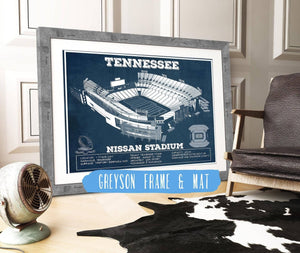 14" x 11" / Unframed Cutler West Tennessee Titans Nissan Stadium - Vintage Football Print 1