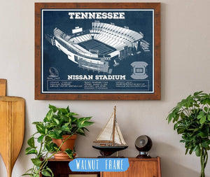 14" x 11" / Unframed Cutler West Tennessee Titans Nissan Stadium - Vintage Football Print 1