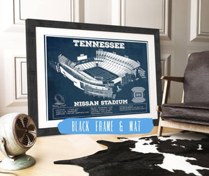 14" x 11" / Unframed Cutler West Tennessee Titans Nissan Stadium - Vintage Football Print 1