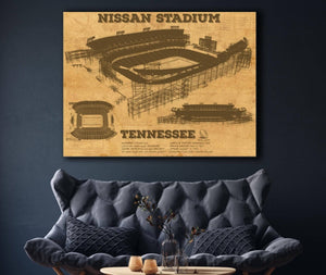 Cutler West Tennessee Titans Nissan Stadium - Vintage Football Print 4