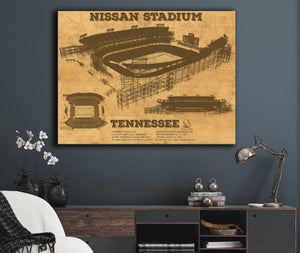 Cutler West Tennessee Titans Nissan Stadium - Vintage Football Print 4