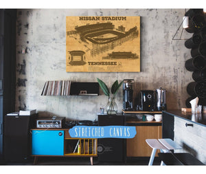 Cutler West Tennessee Titans Nissan Stadium - Vintage Football Print 4